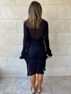 Black Keeping It Casual Crochet Dress Cover Up