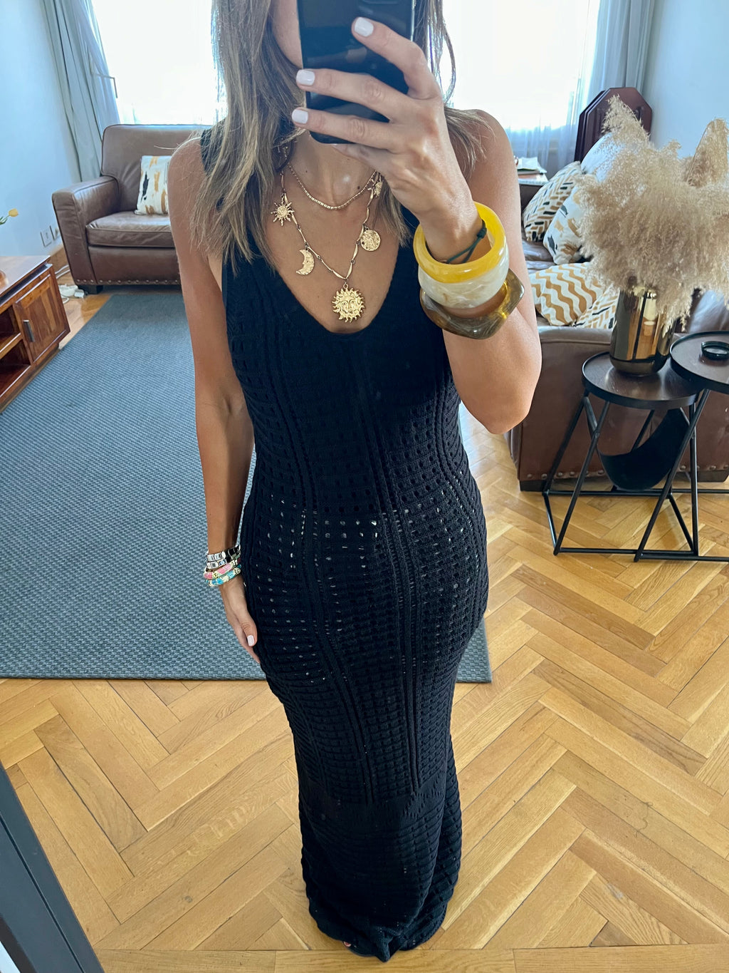 Black Starlight Lined Dress