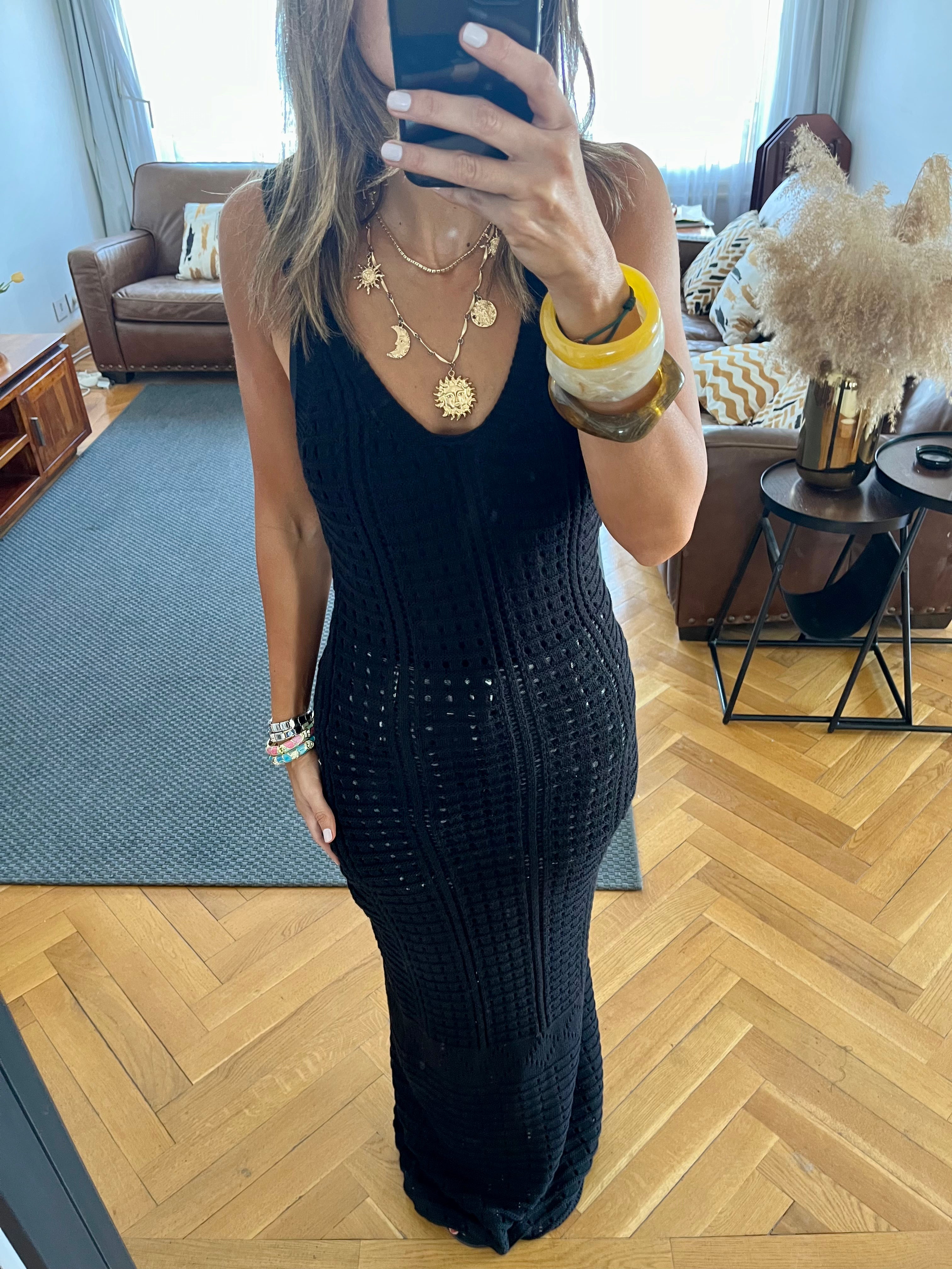 Black Starlight Lined Dress