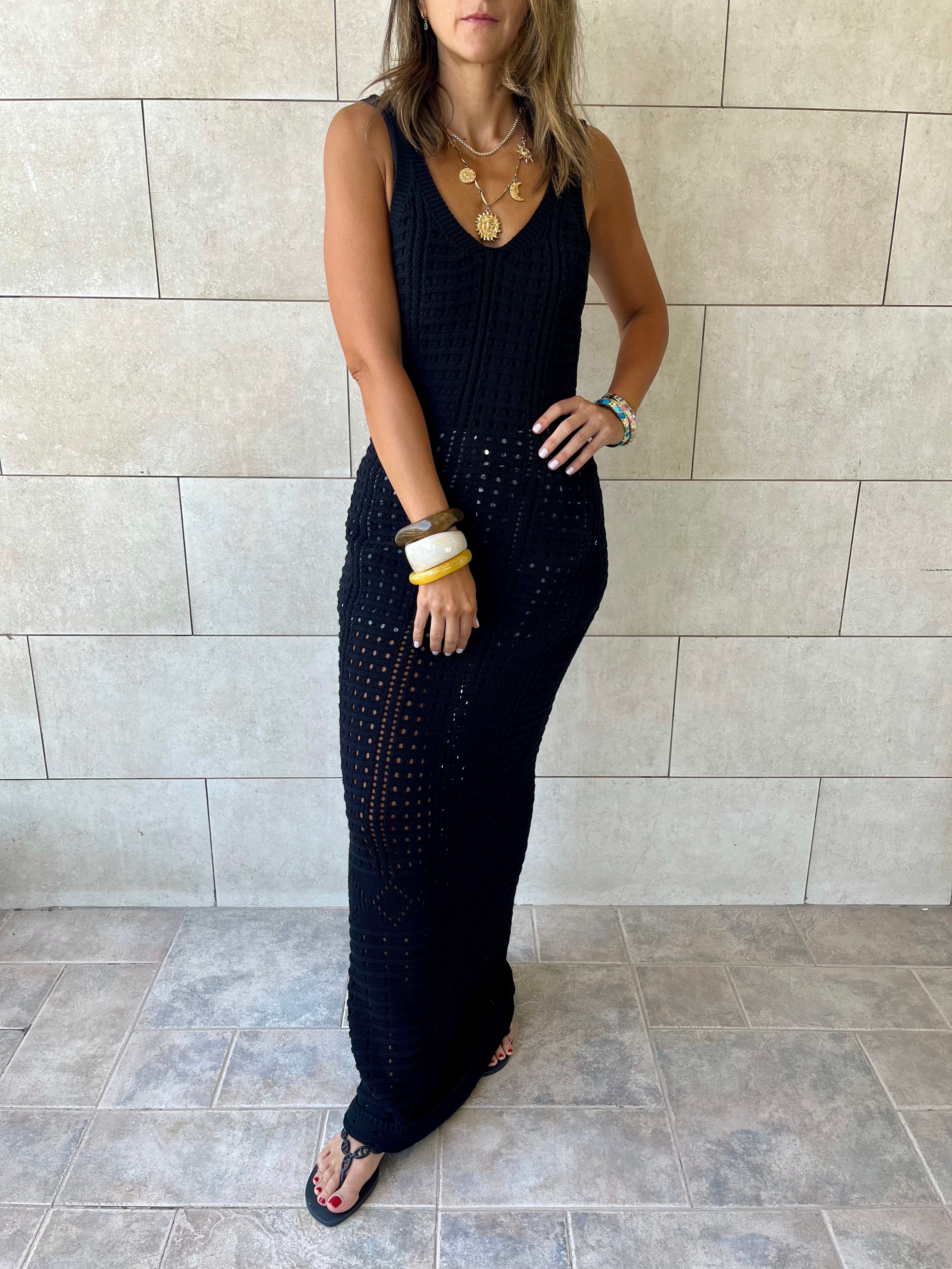 Black Starlight Lined Dress