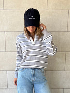 Grey Knit Rugby Shirt