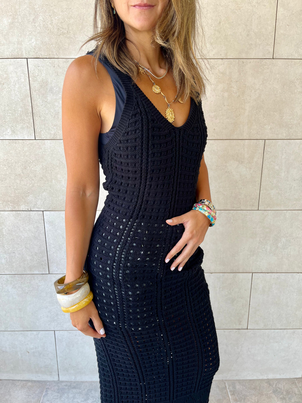 Black Starlight Lined Dress