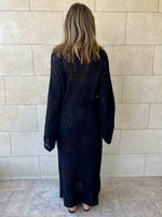 Black Boho Breeze Crochet Cover Up