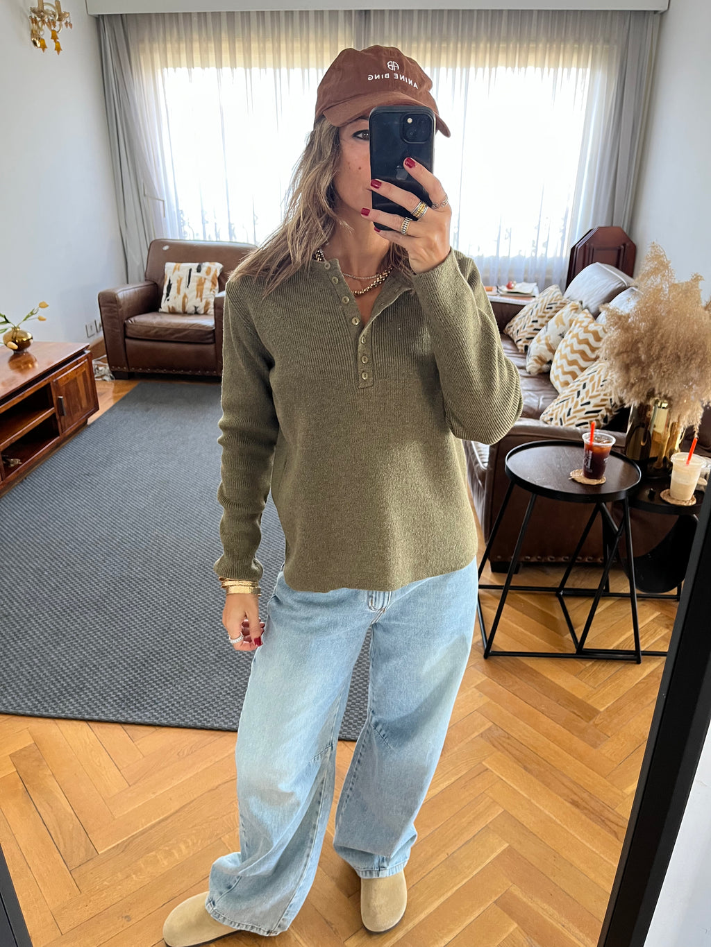 Olive Casual Knit Pullover