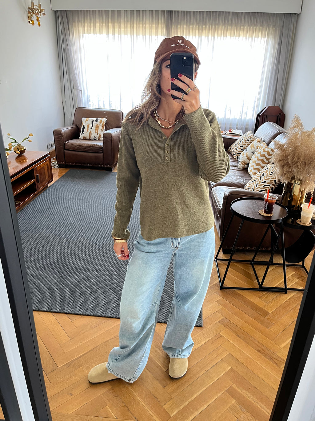 Olive Casual Knit Pullover