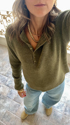Olive Casual Knit Pullover