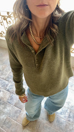 Olive Casual Knit Pullover