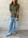 Olive Casual Knit Pullover