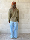 Olive Casual Knit Pullover