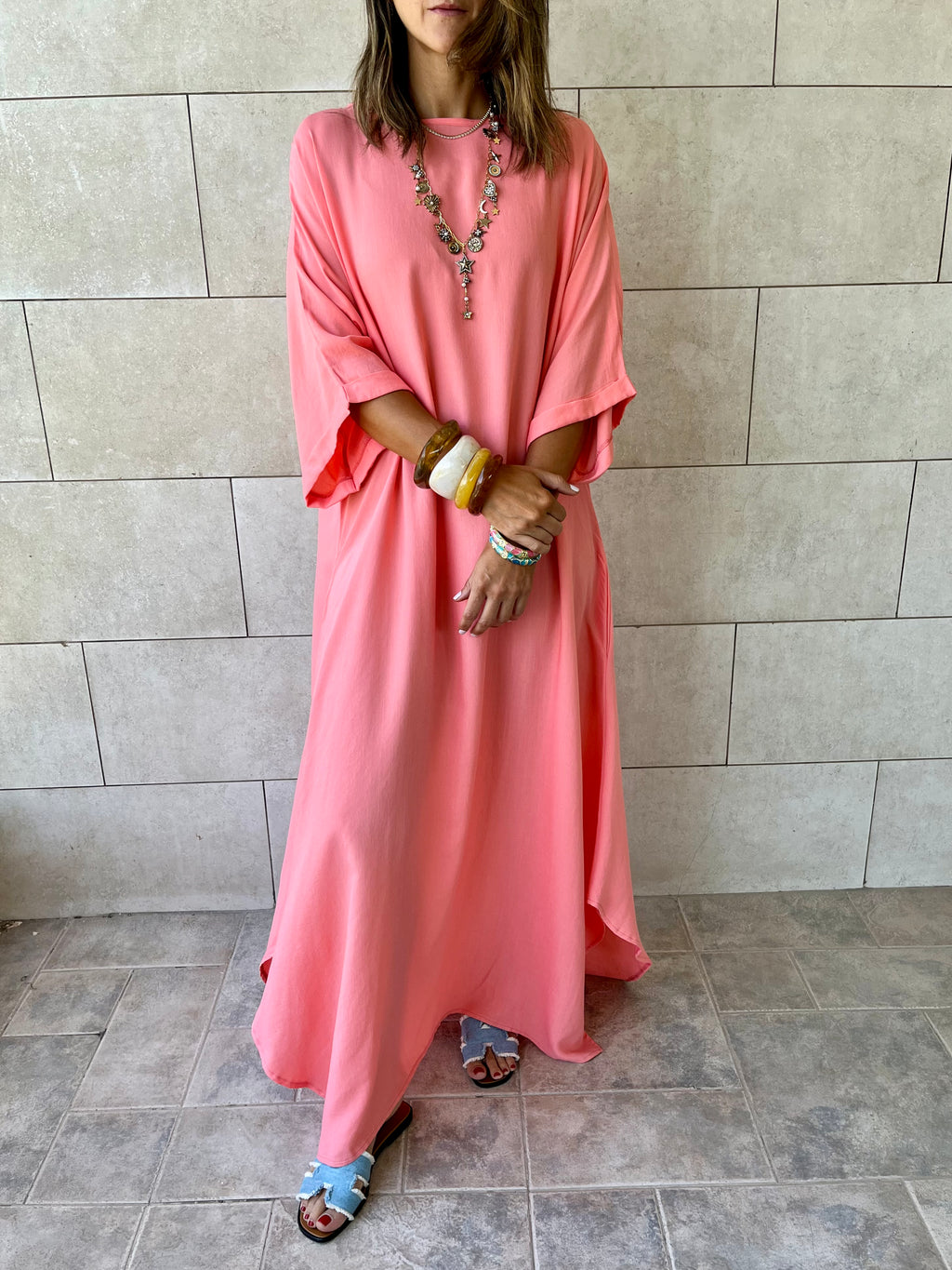 Watermelon Flowy City Dress