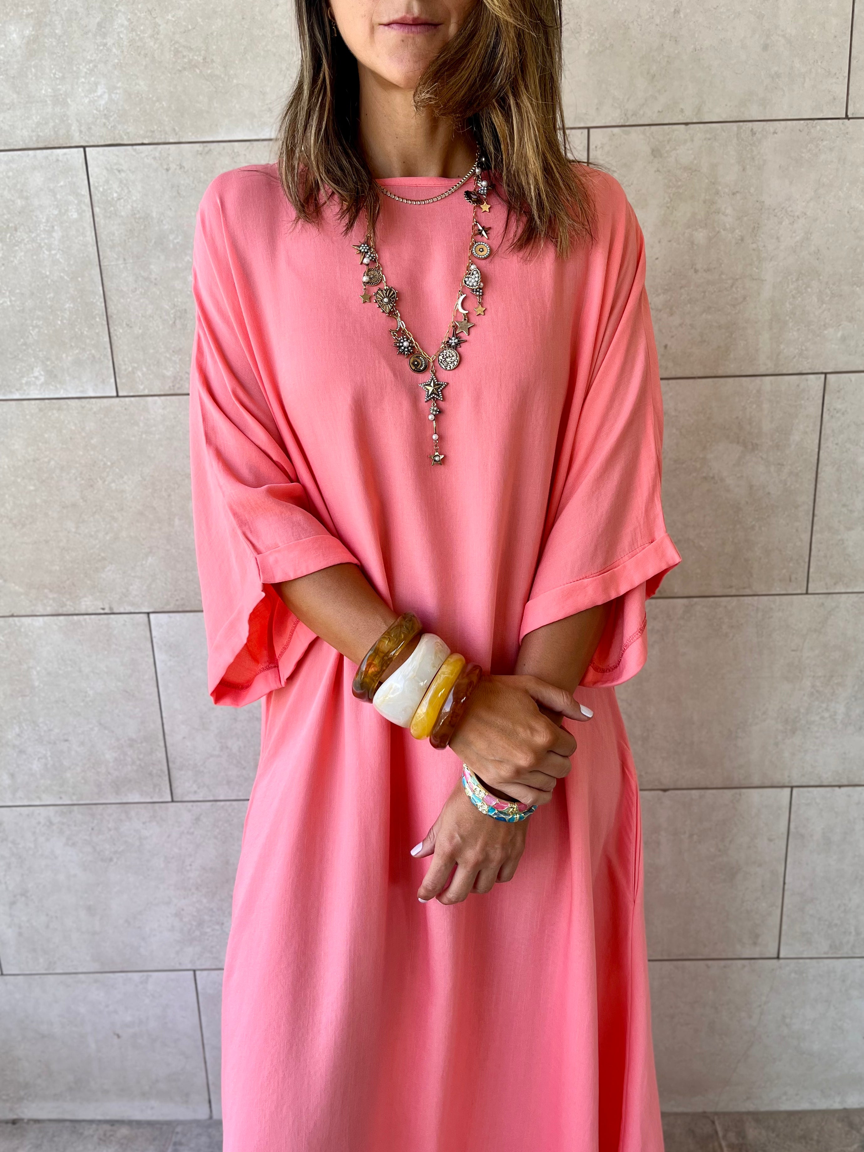 Watermelon Flowy City Dress