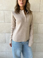 Beige Casual Knit Pullover
