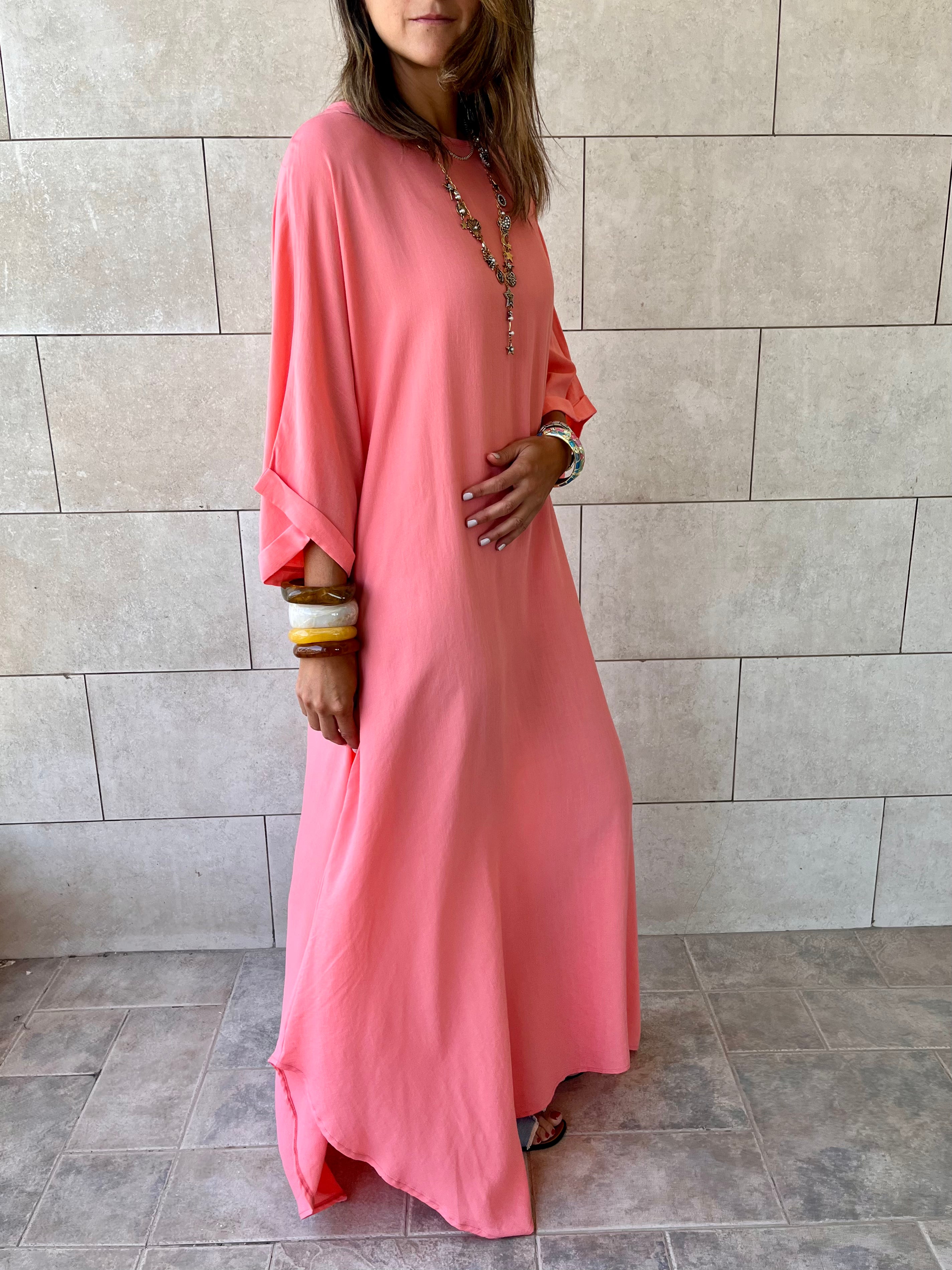 Watermelon Flowy City Dress