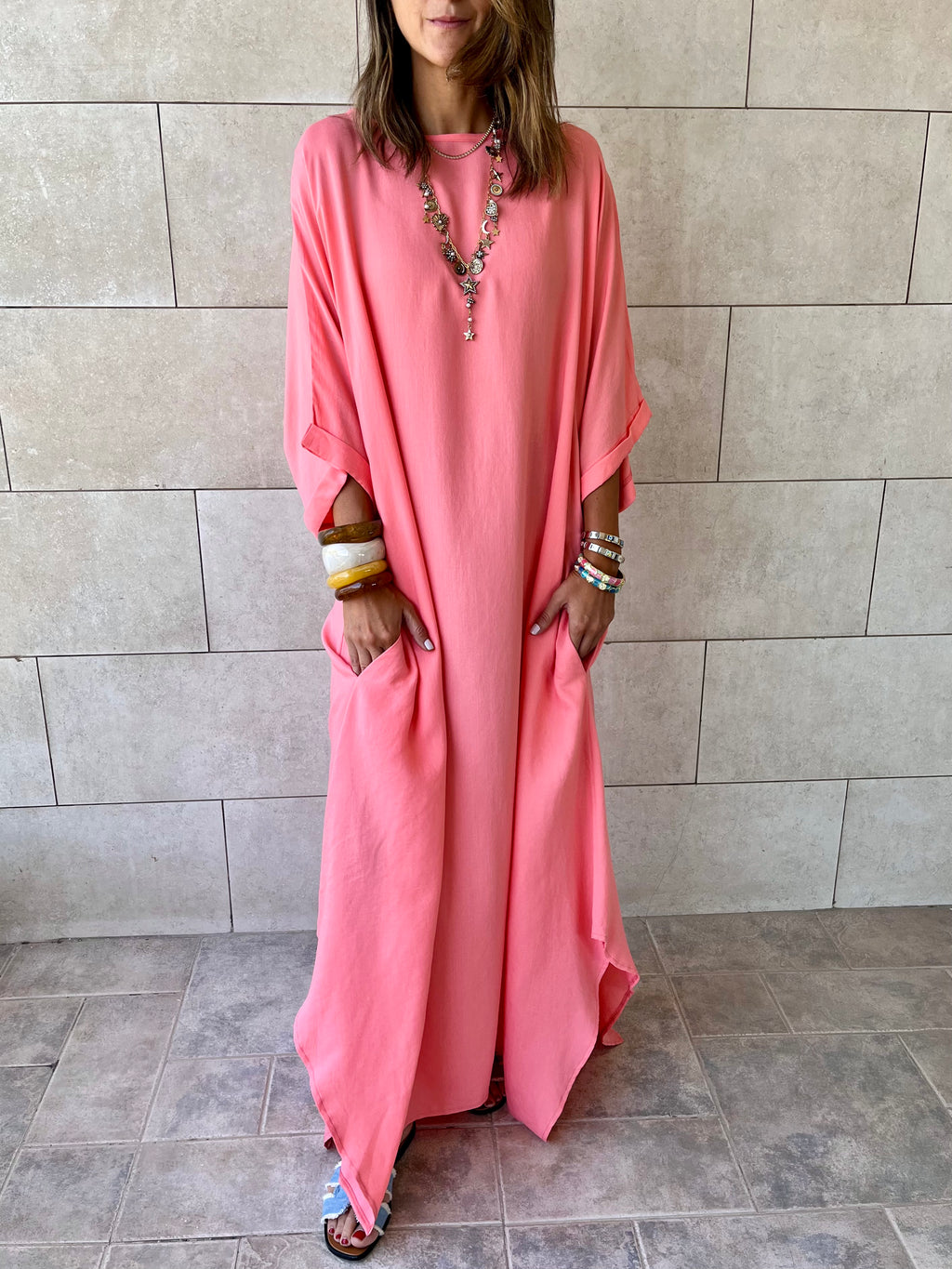 Watermelon Flowy City Dress