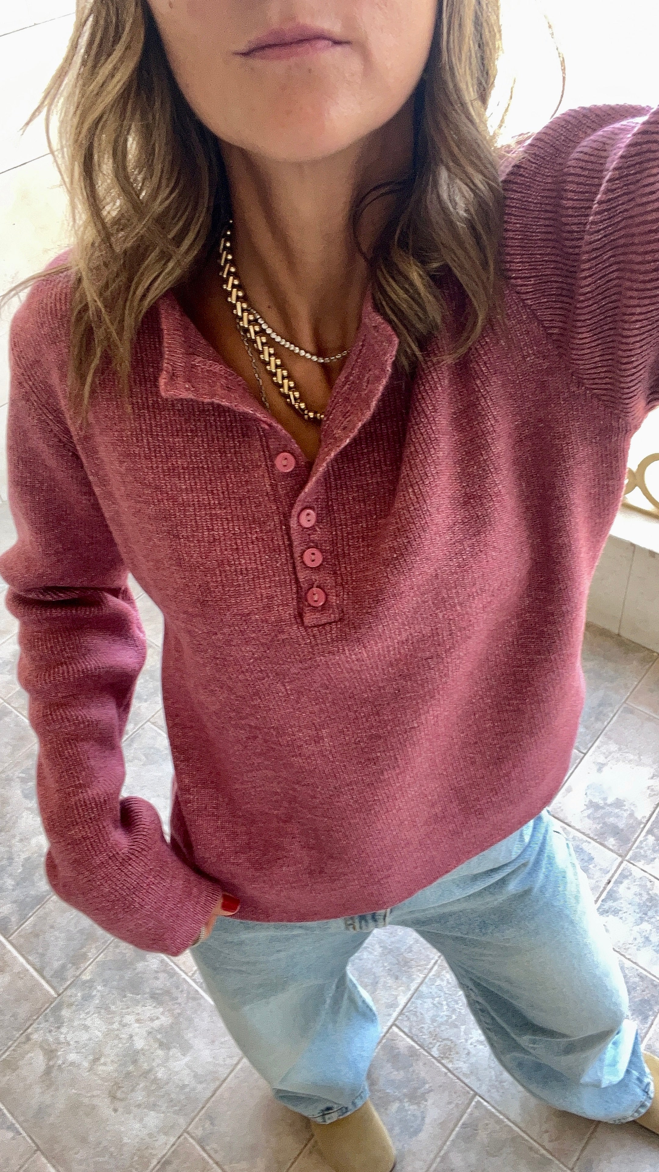 Blush Casual Knit Pullover