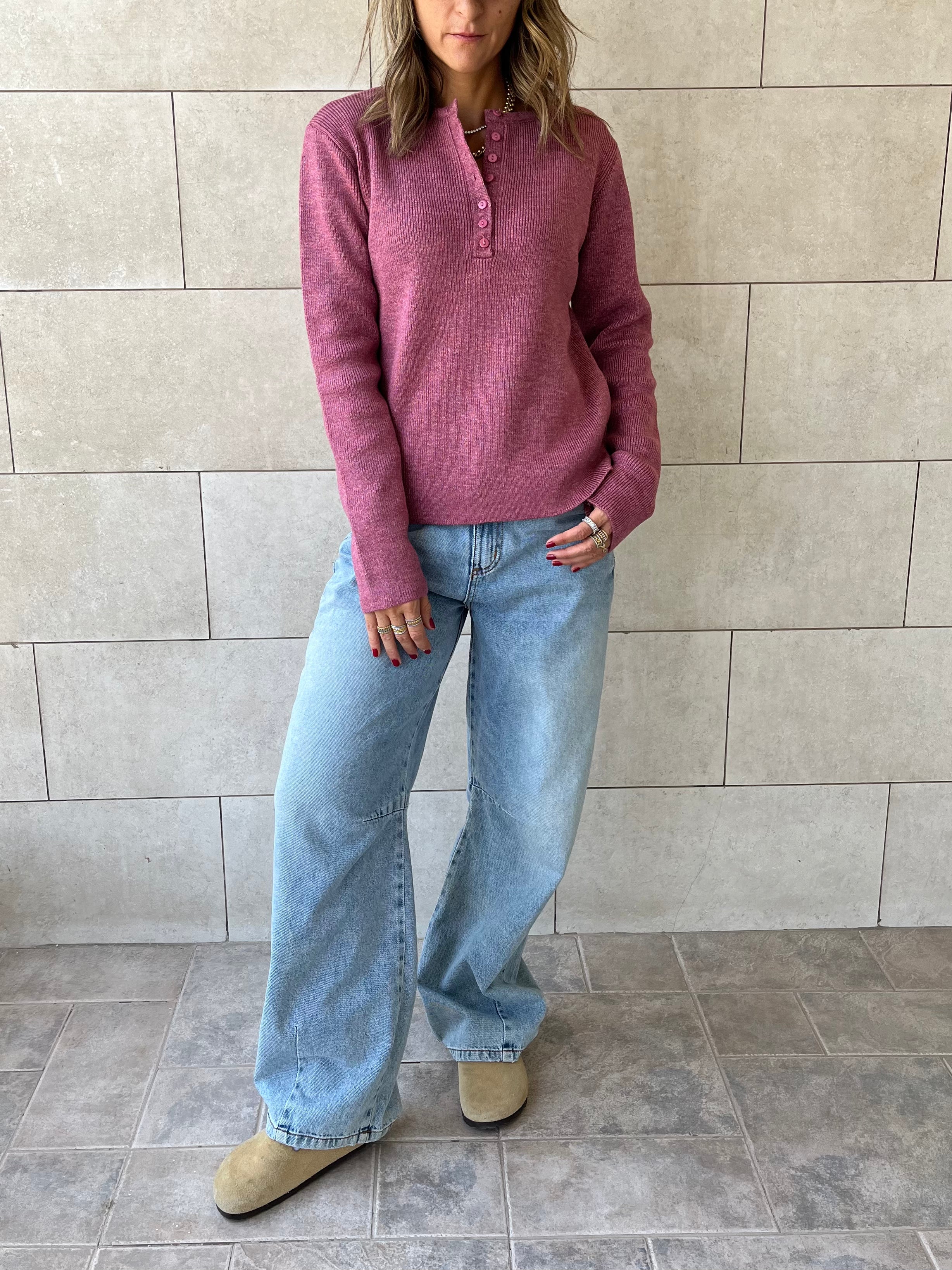 Blush Casual Knit Pullover