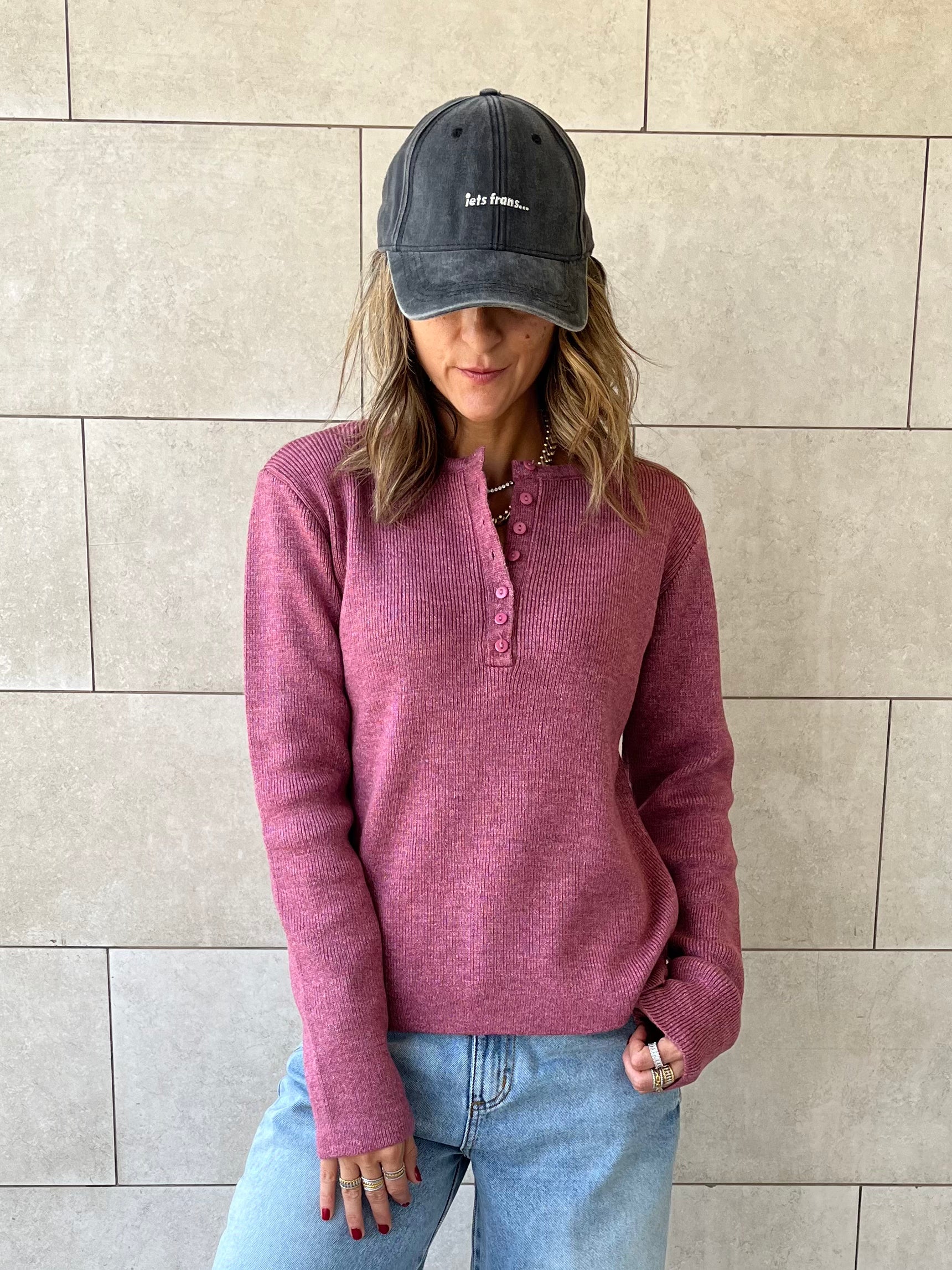 Blush Casual Knit Pullover