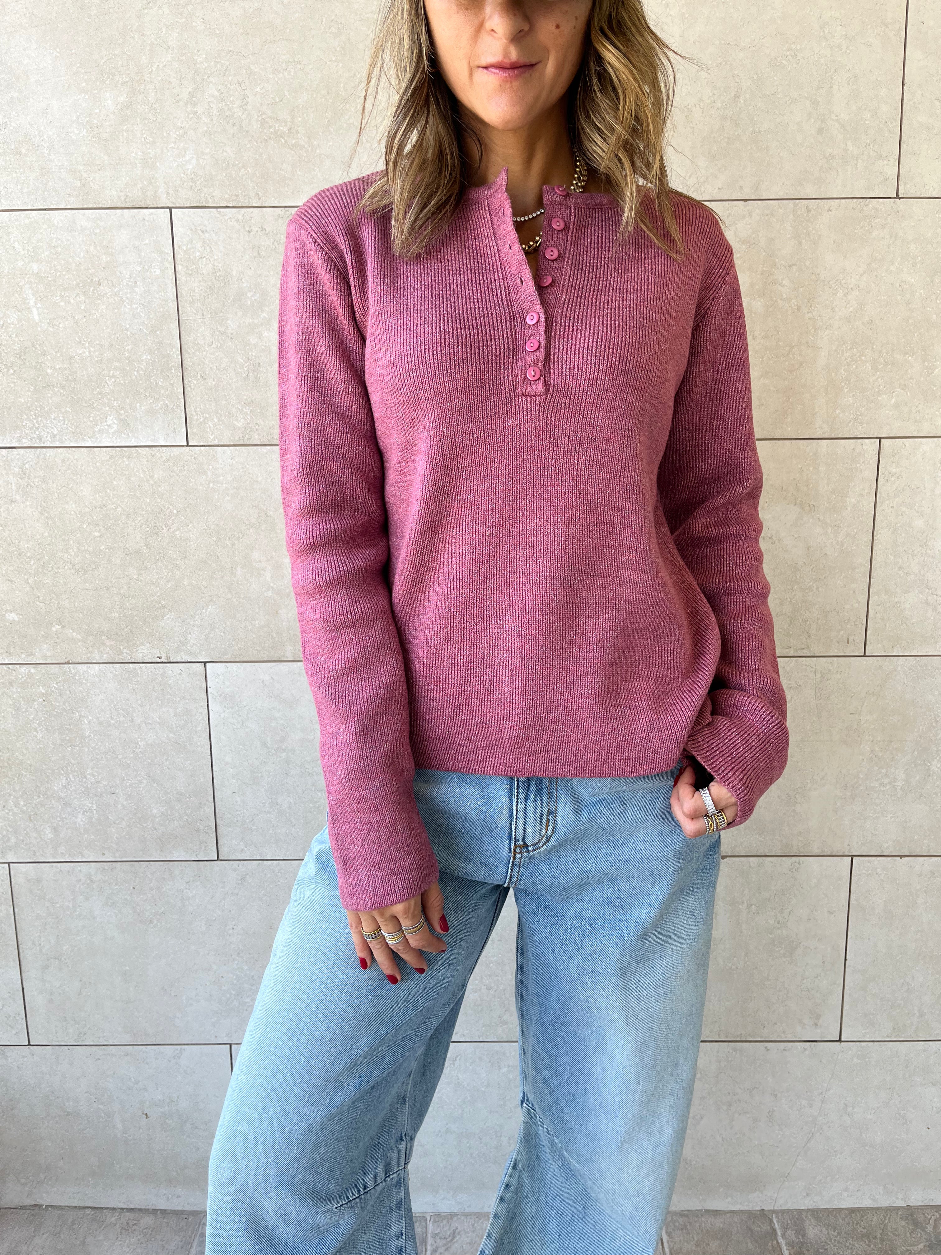 Blush Casual Knit Pullover
