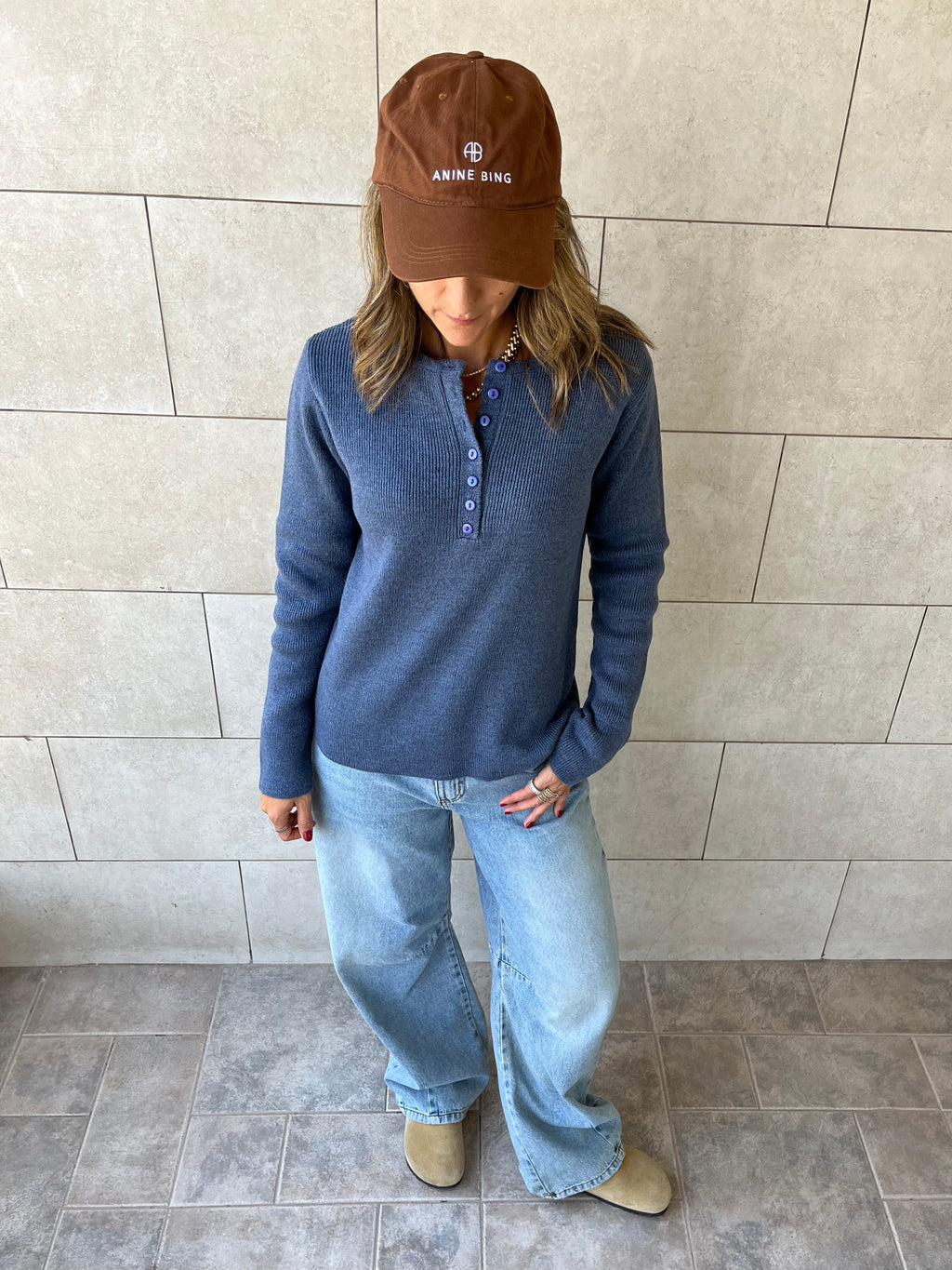 Navy Casual Knit Pullover