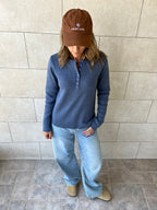 Navy Casual Knit Pullover