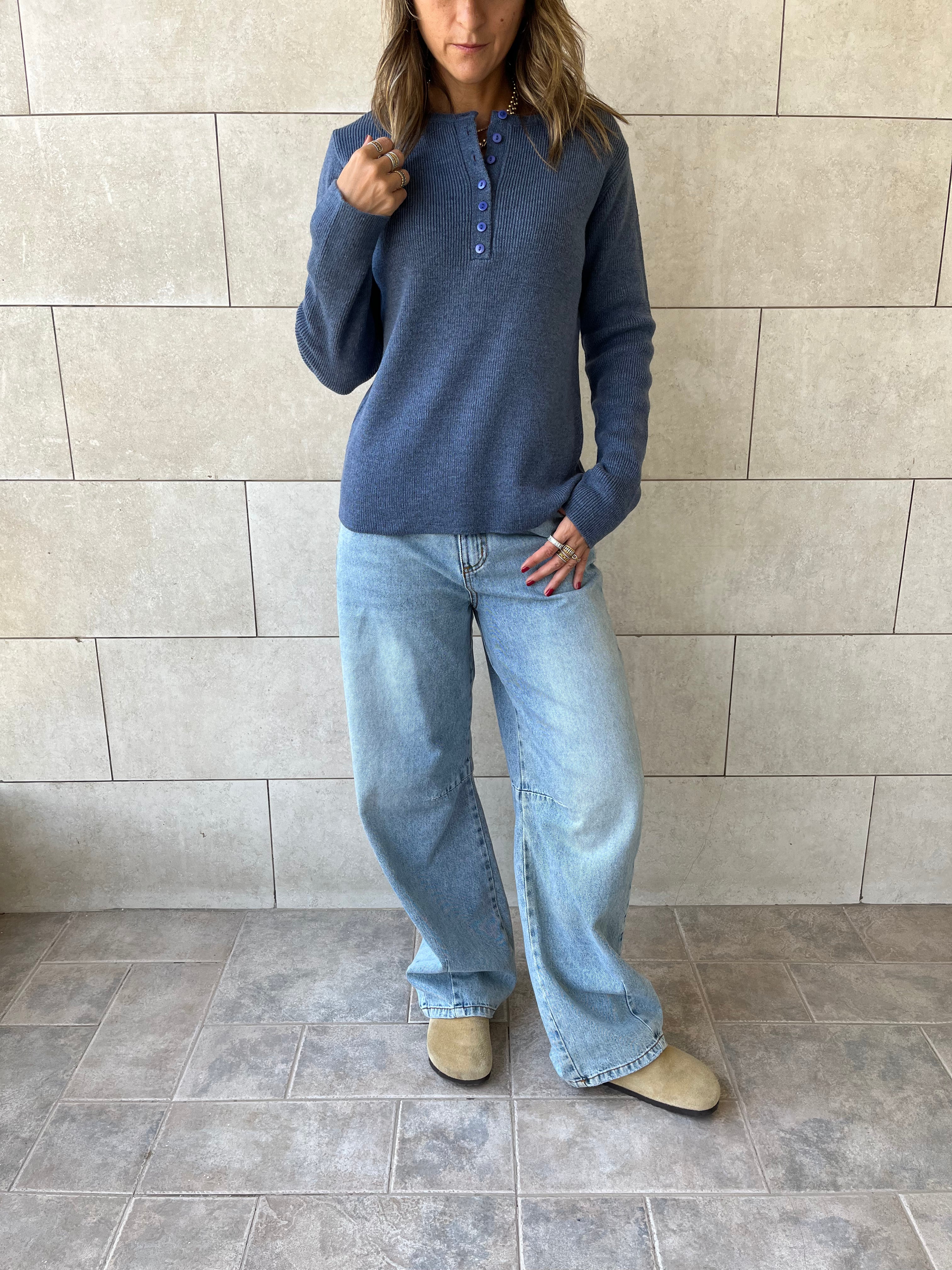 Navy Casual Knit Pullover