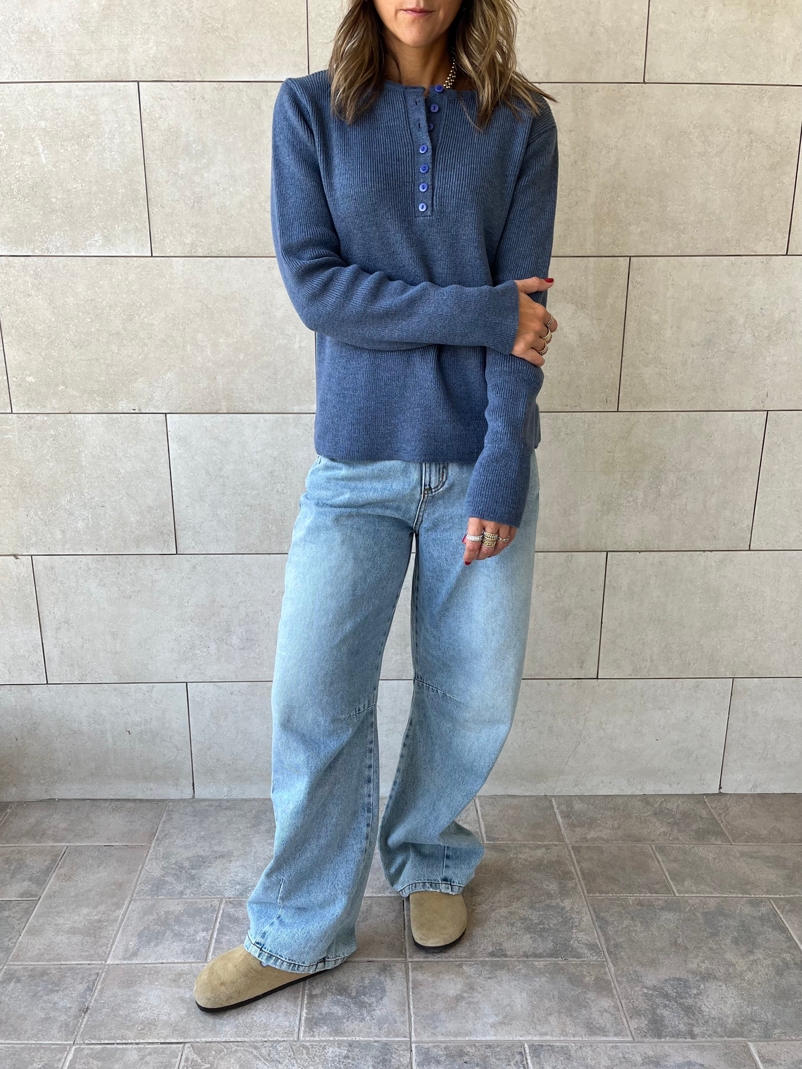 Navy Casual Knit Pullover