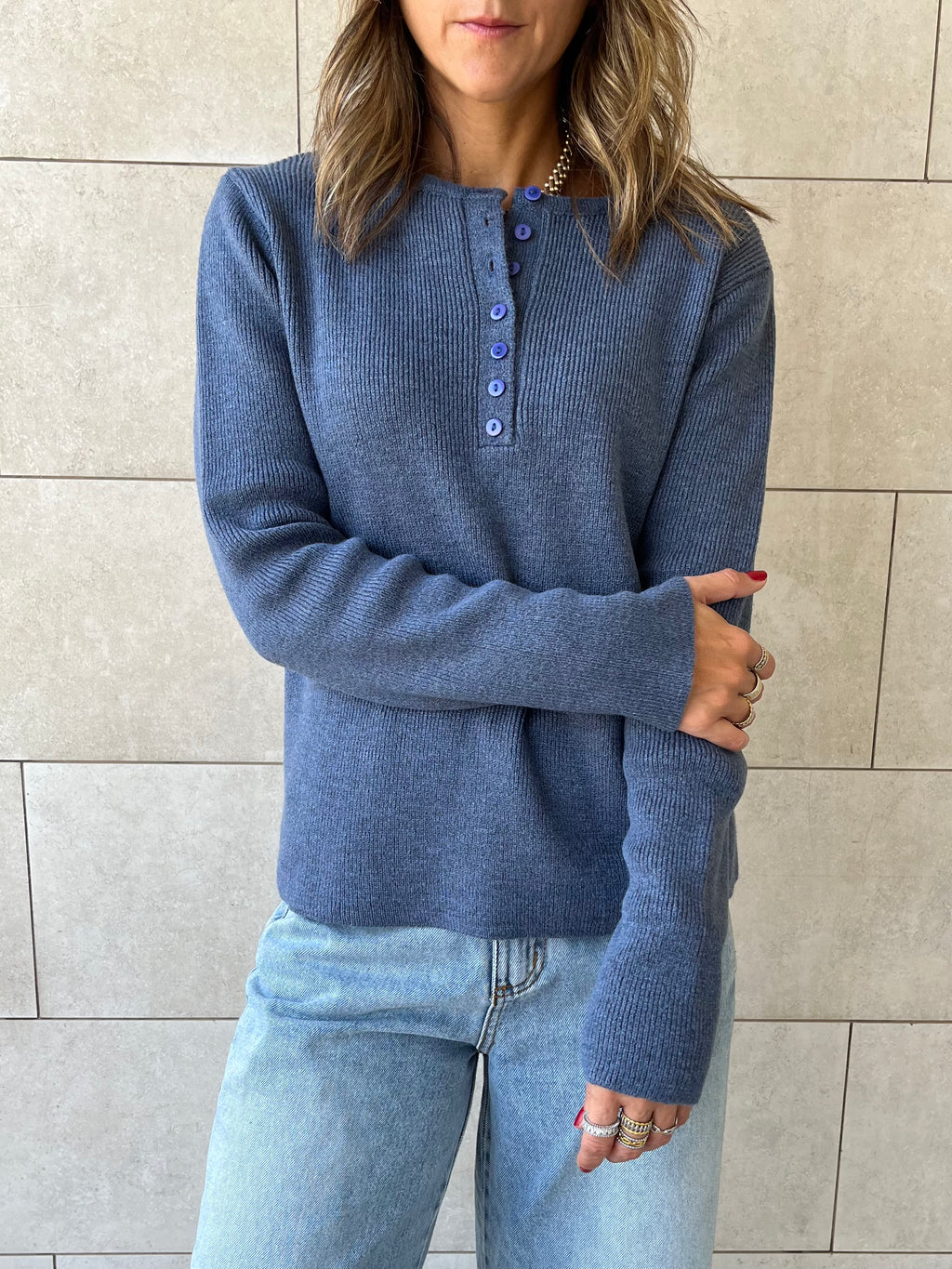 Navy Casual Knit Pullover