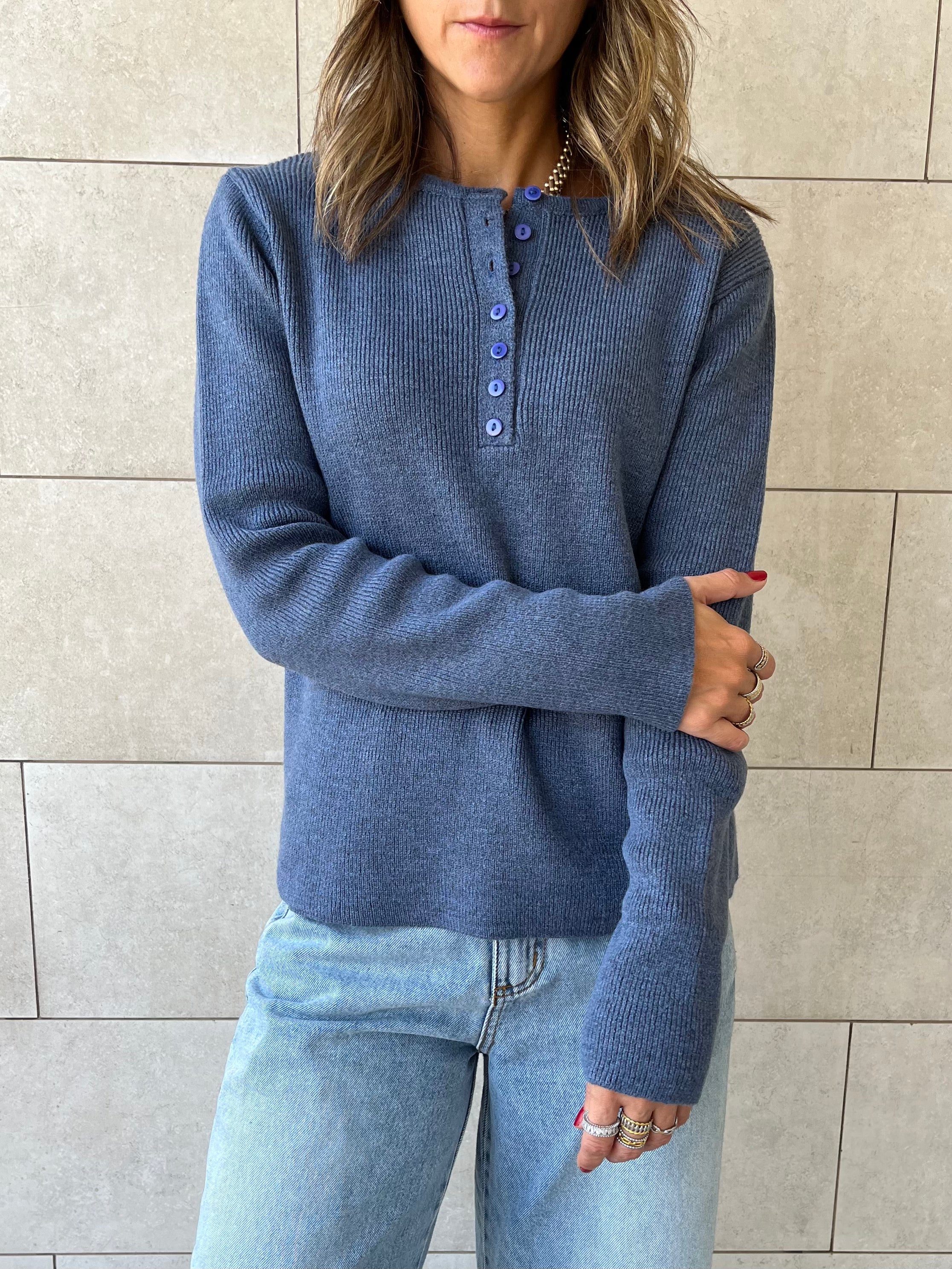 Navy Casual Knit Pullover