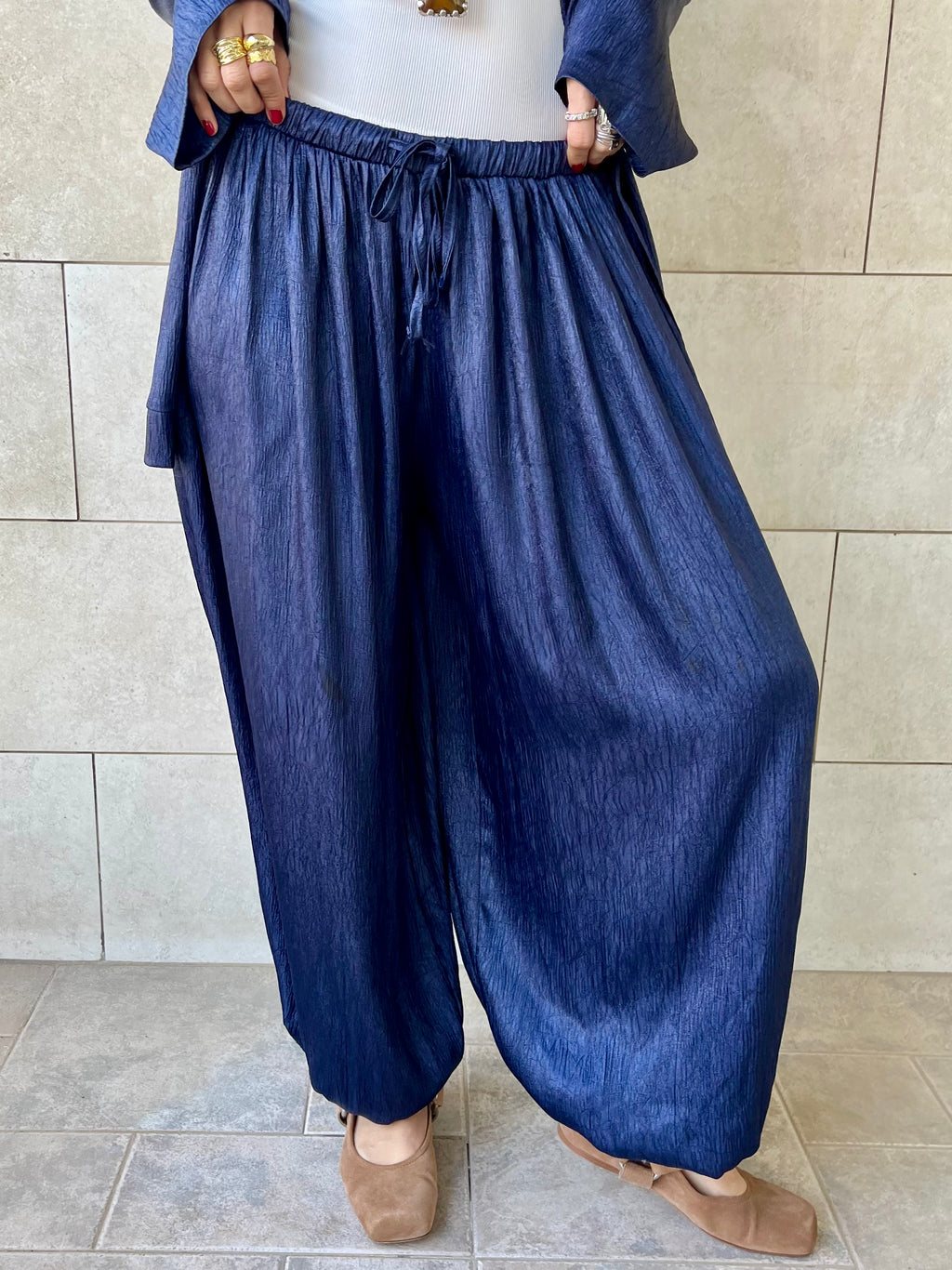 Navy Golden Hour Balloon Pants