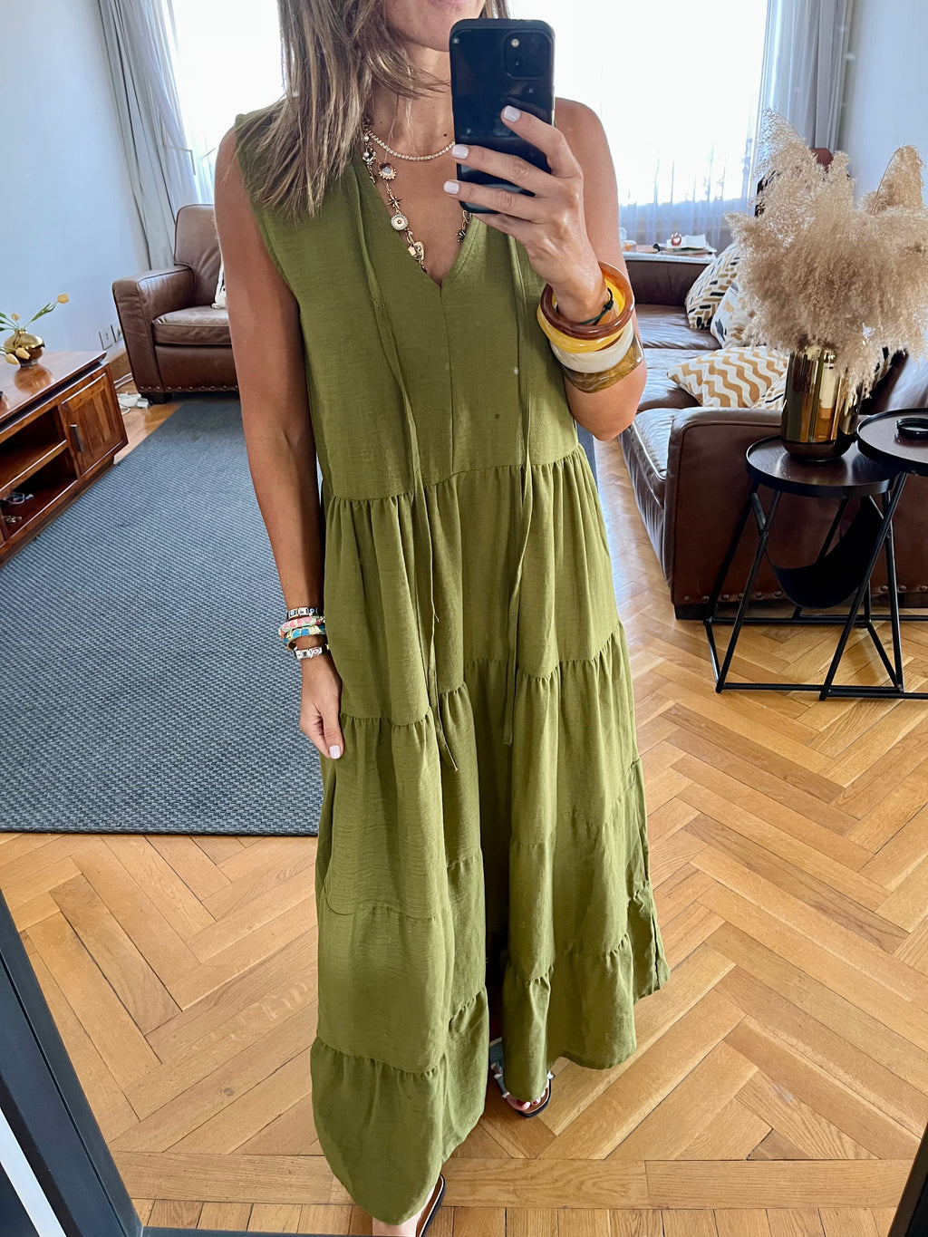 Olive Frillu Essential Tiered Dress