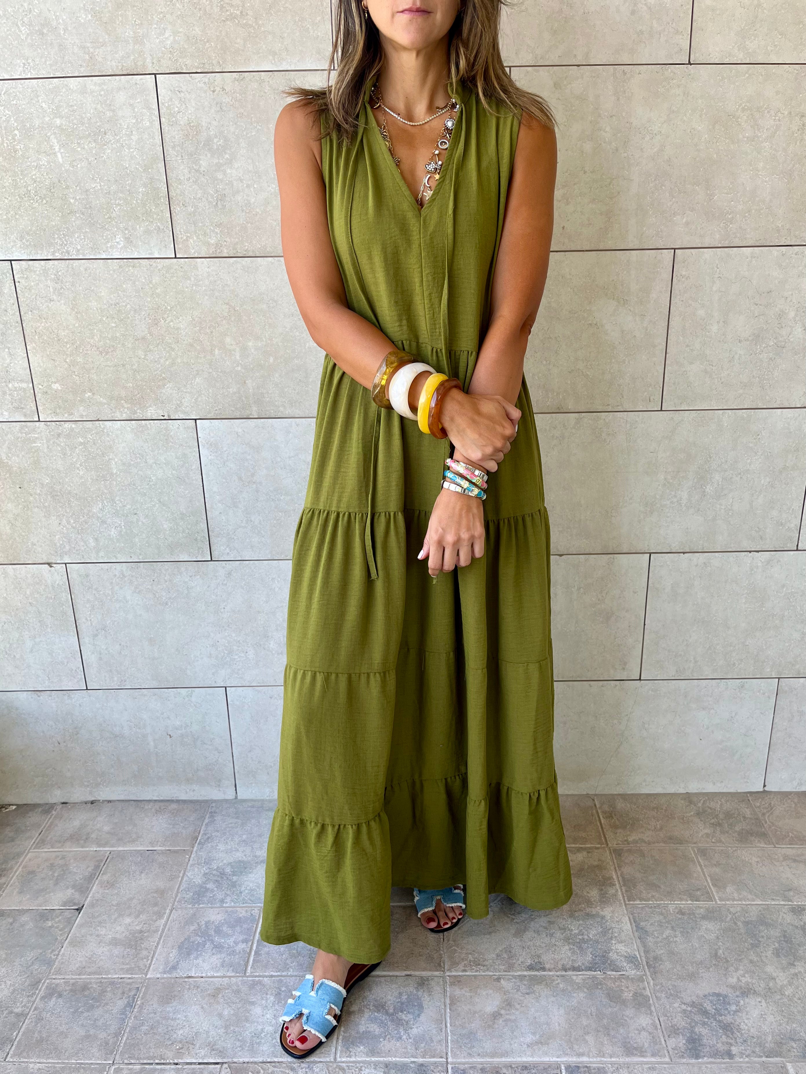 Olive Frillu Essential Tiered Dress