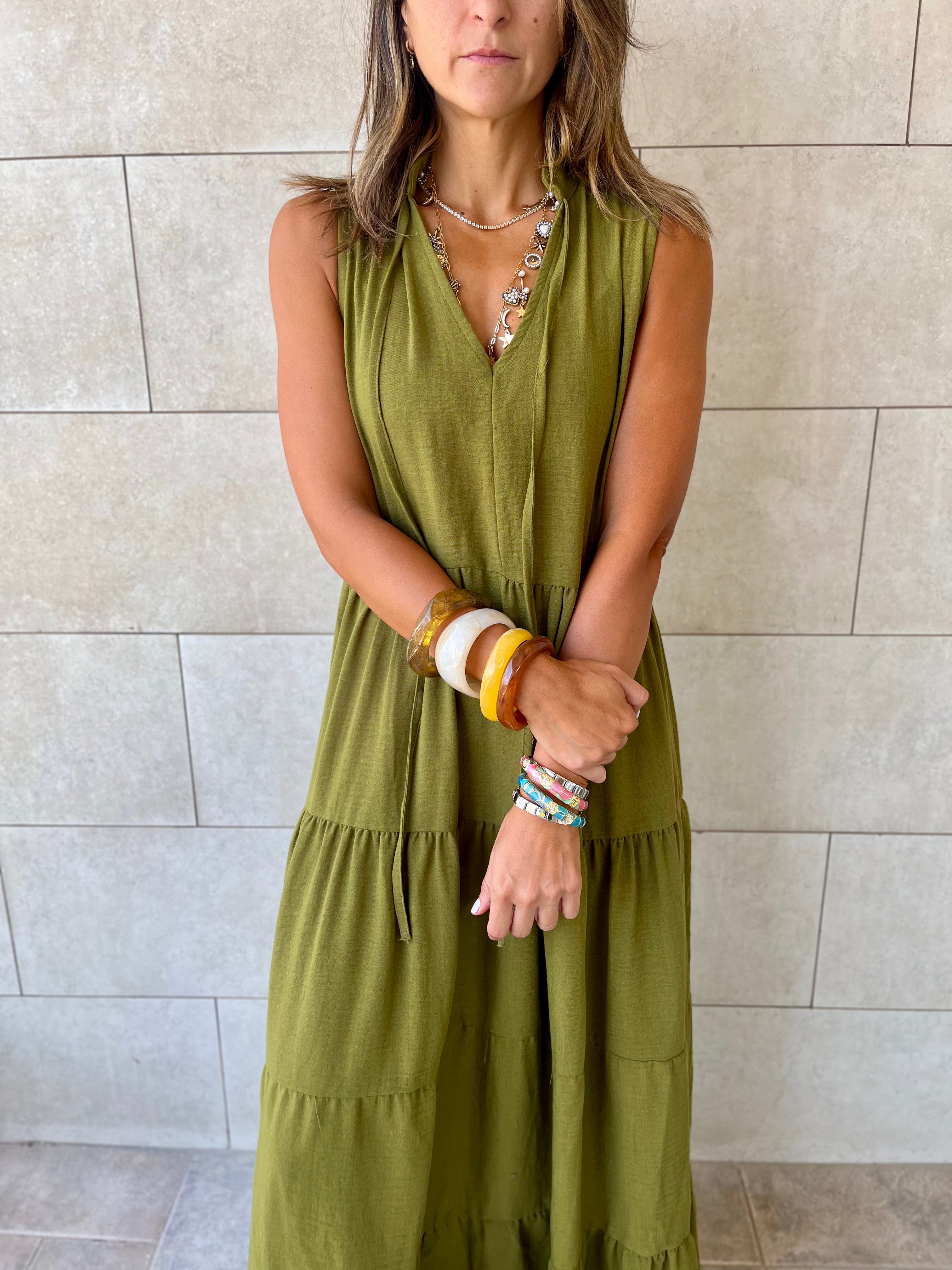 Olive Frillu Essential Tiered Dress