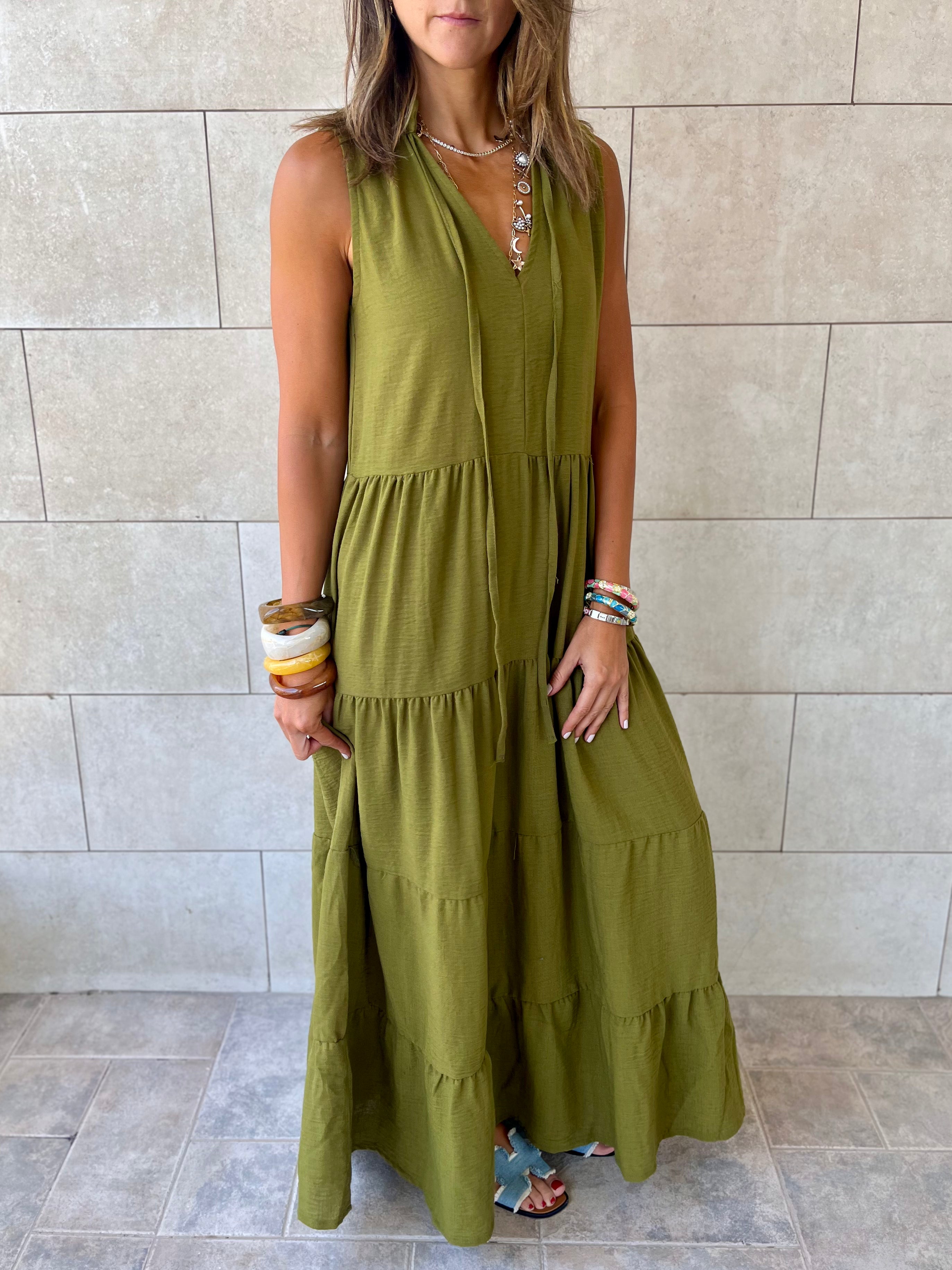 Olive Frillu Essential Tiered Dress
