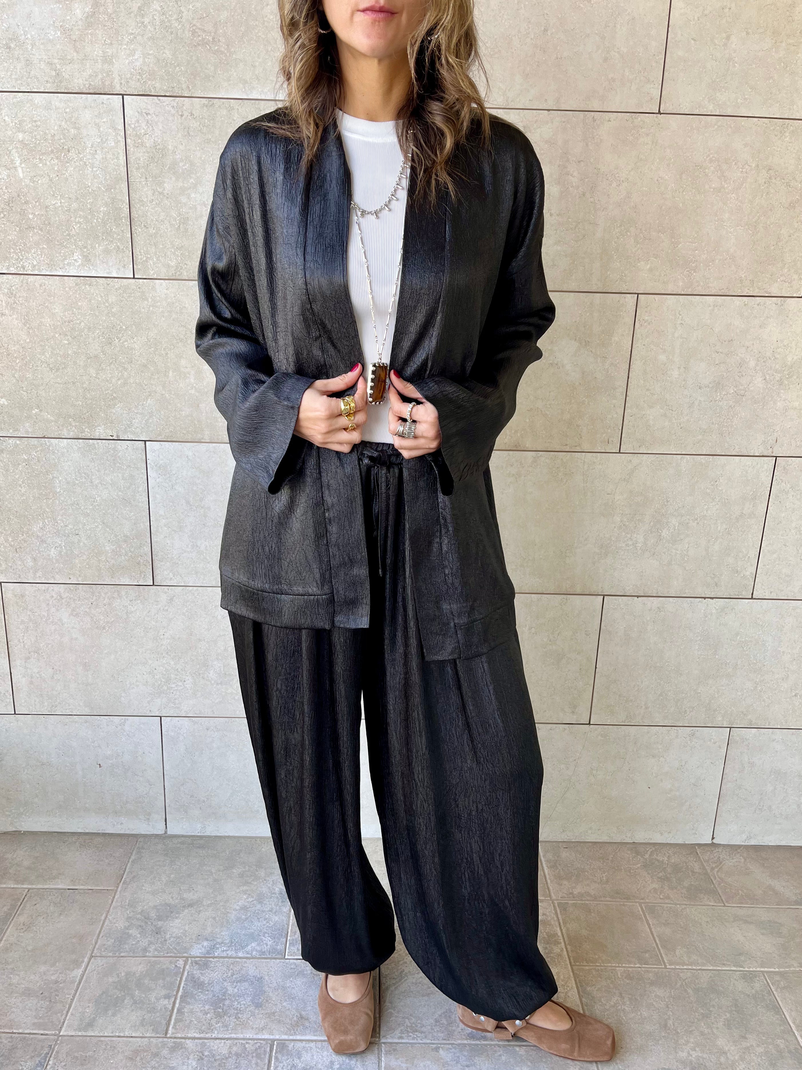 Black Golden Hour Balloon Pants