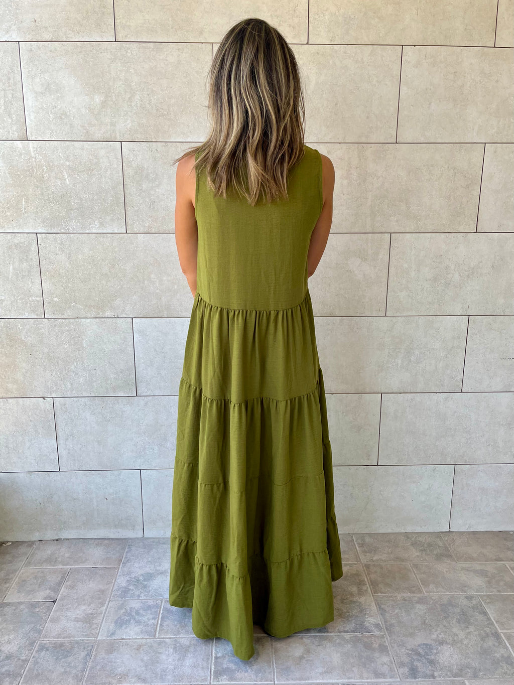 Olive Frillu Essential Tiered Dress