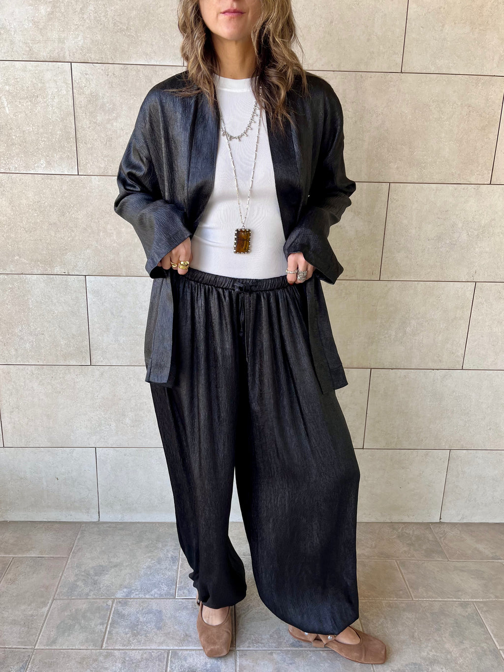 Black Golden Hour Balloon Pants