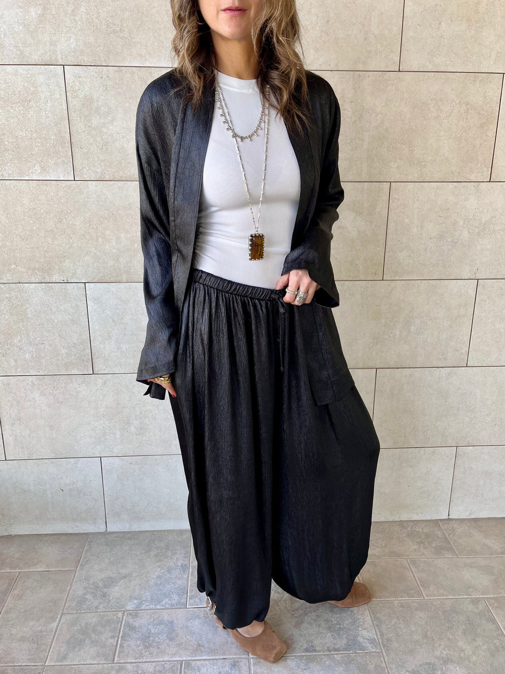 Black Golden Hour Balloon Pants