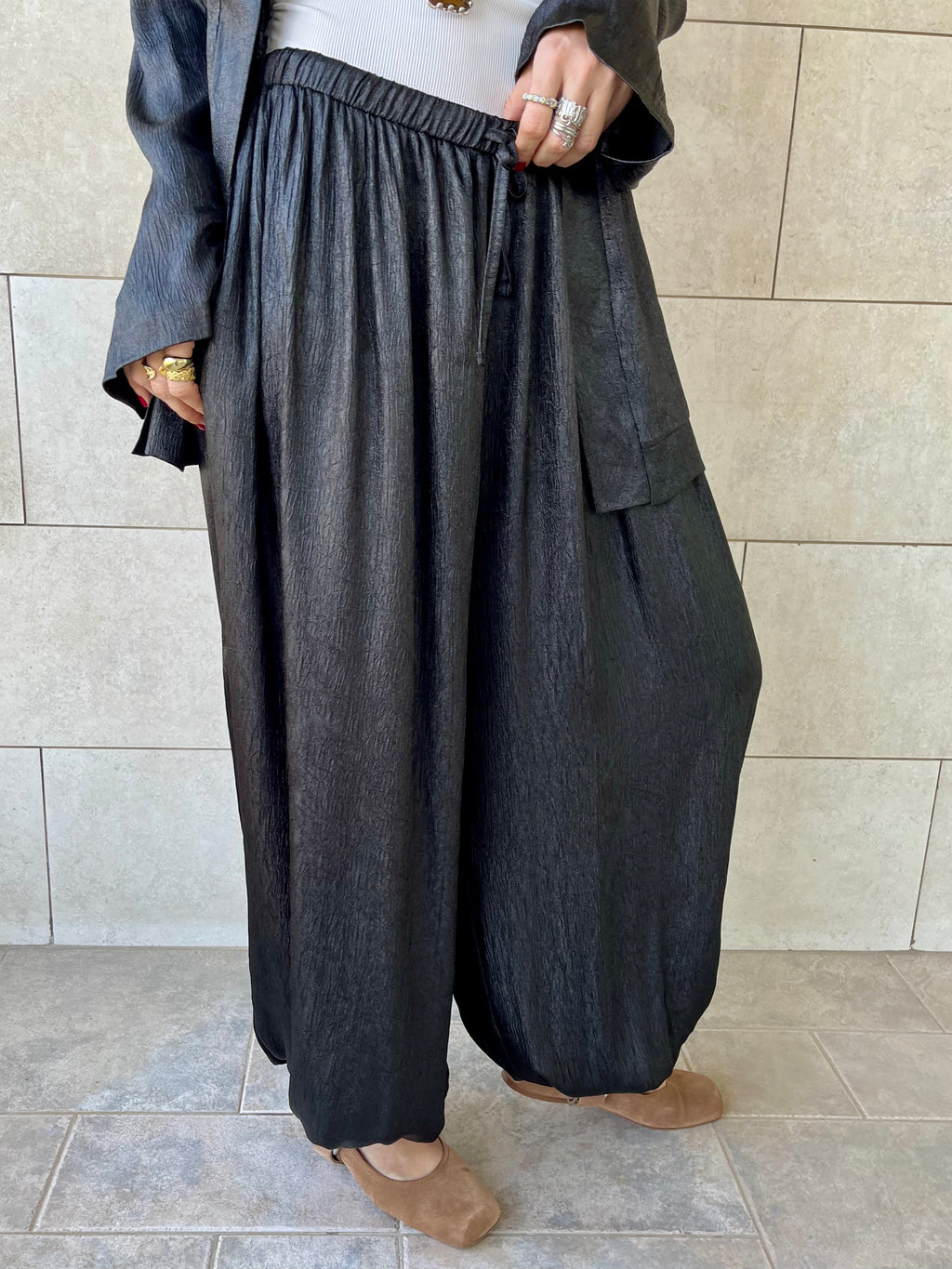 Black Golden Hour Balloon Pants