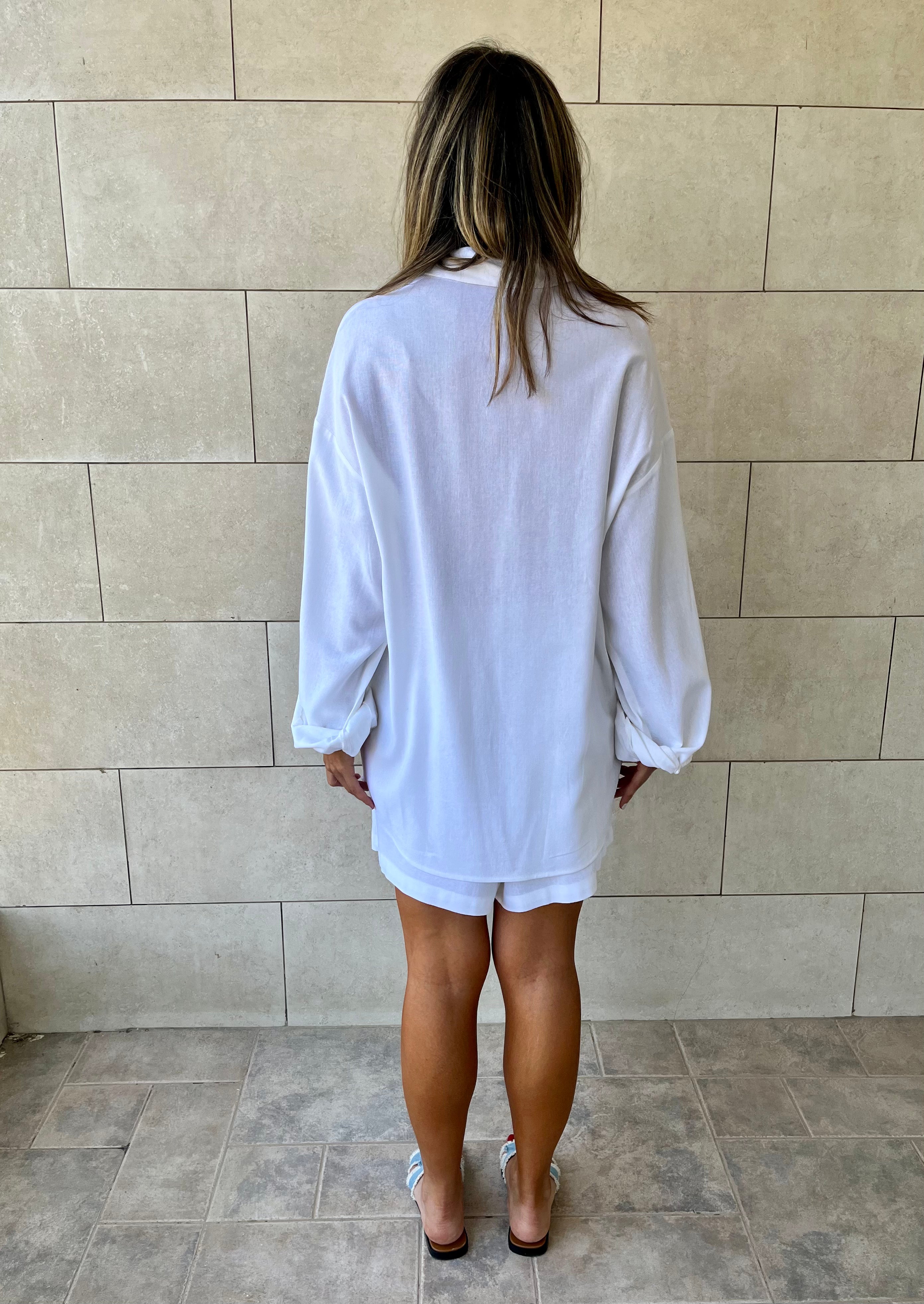 White Boxer Shirt Set