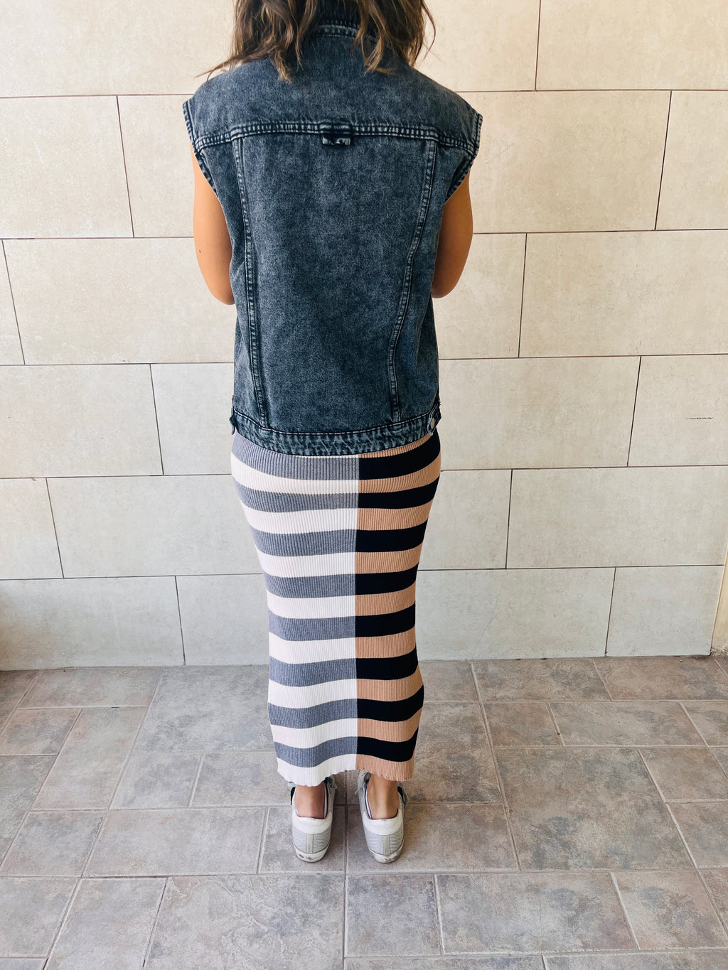 Grey Cowboy Denim Vest