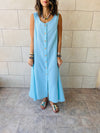 Baby Blue Gypsy Linen Dress