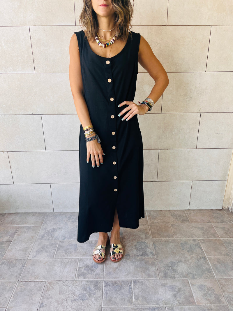 Black Gypsy Linen Dress