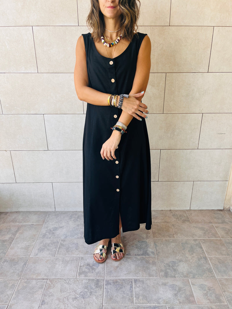 Black Gypsy Linen Dress