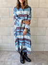 Plaid Satin Long Shirt