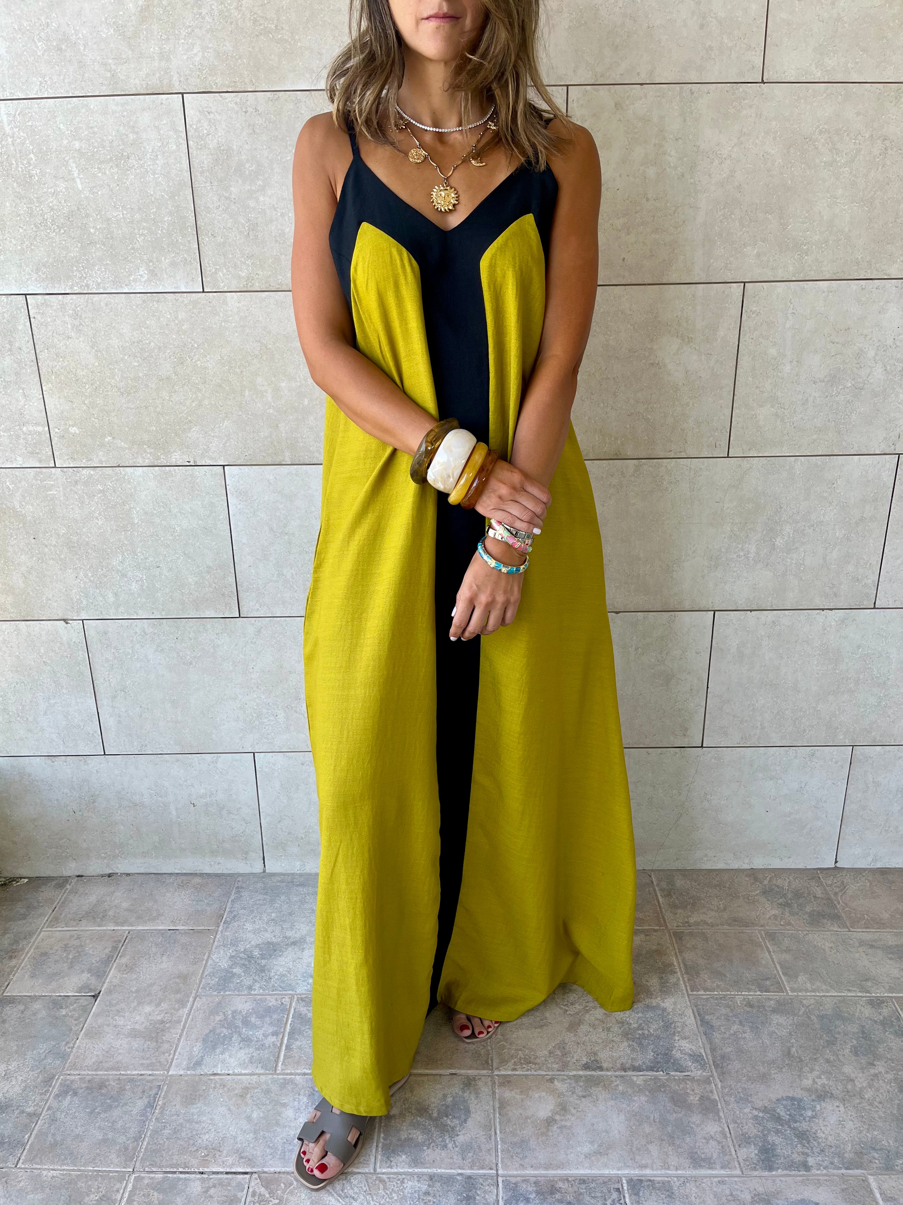 Mustard Monaco Middle Line Dress