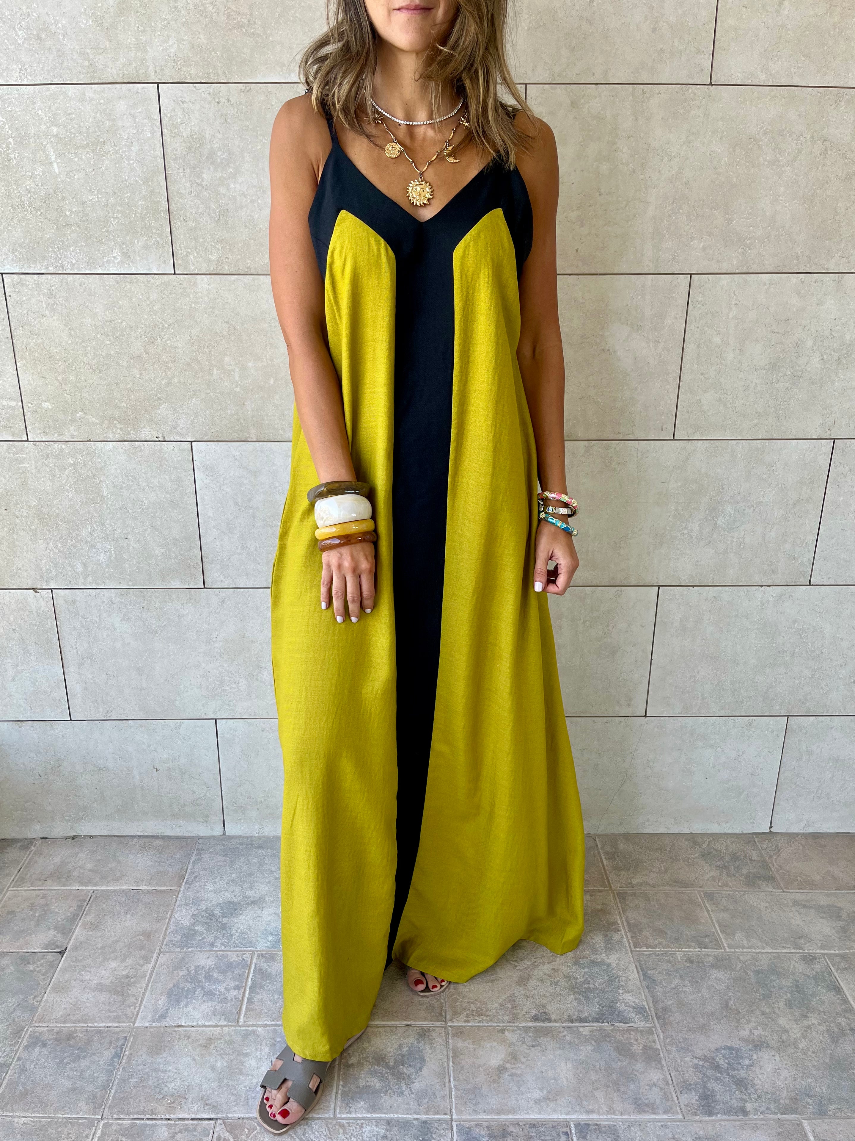 Mustard Monaco Middle Line Dress