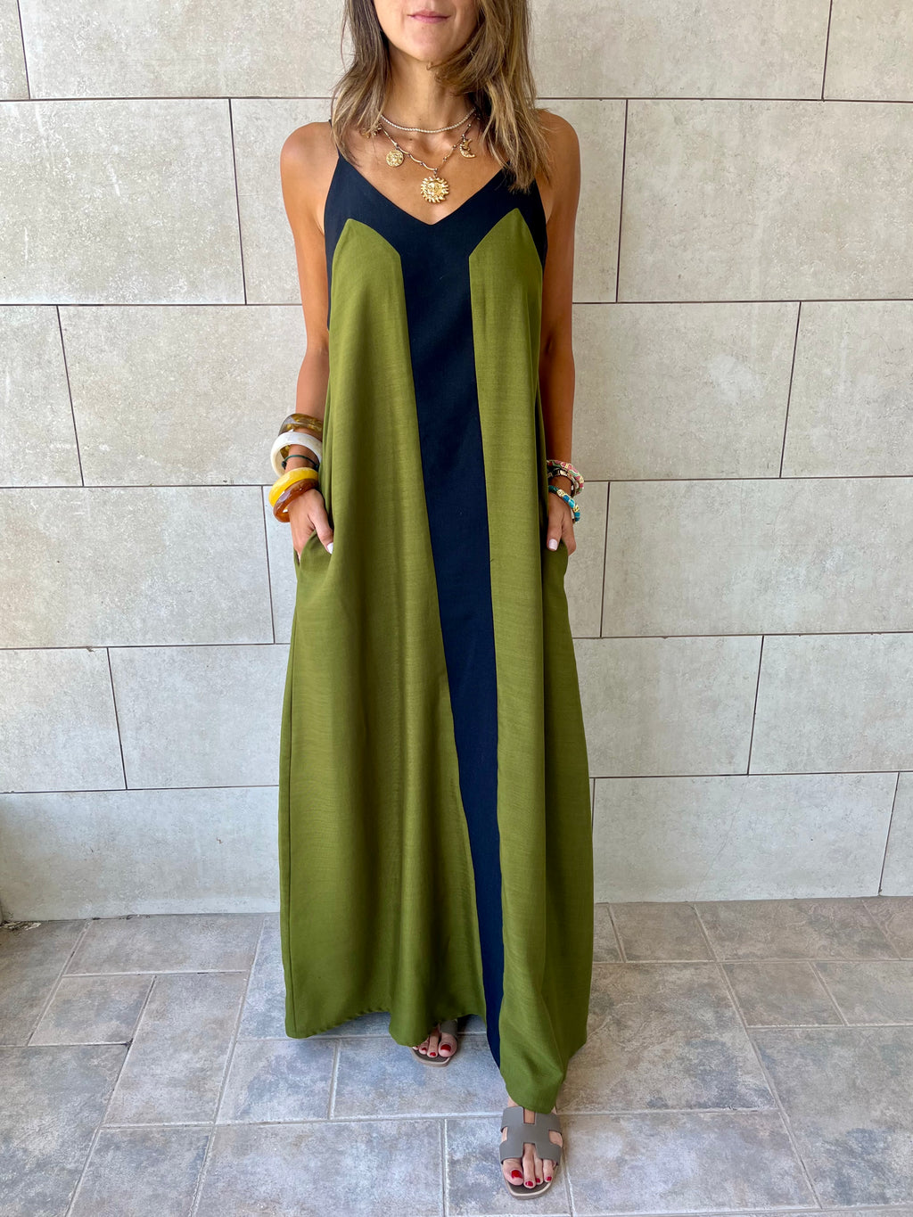 Olive Monaco Middle Line Dress