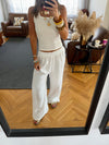 White Flowy Linen Pants