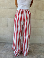 Red Striped Spring Pants