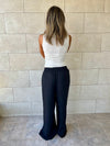 Black Flowy Linen Pants